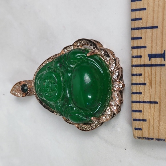 Vintage-look Laughing Buddha Pendant - Picture 3 of 4